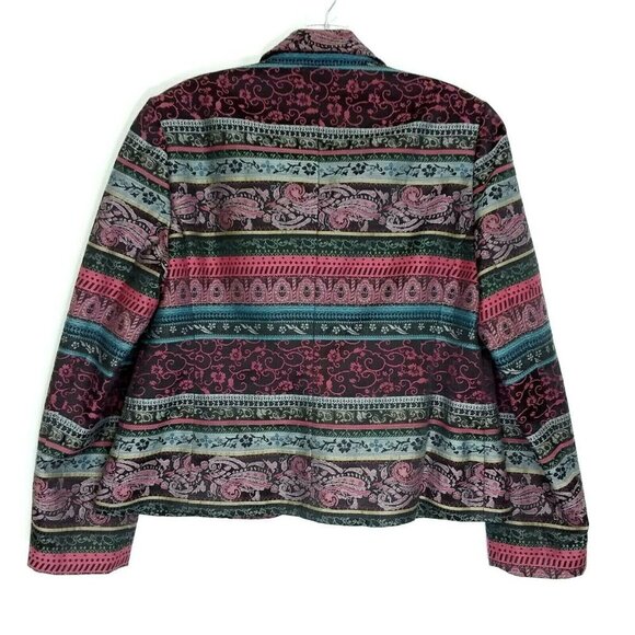 Koret Petite Women's Vintage Tapestry Print Blazer - Picture 2 of 7